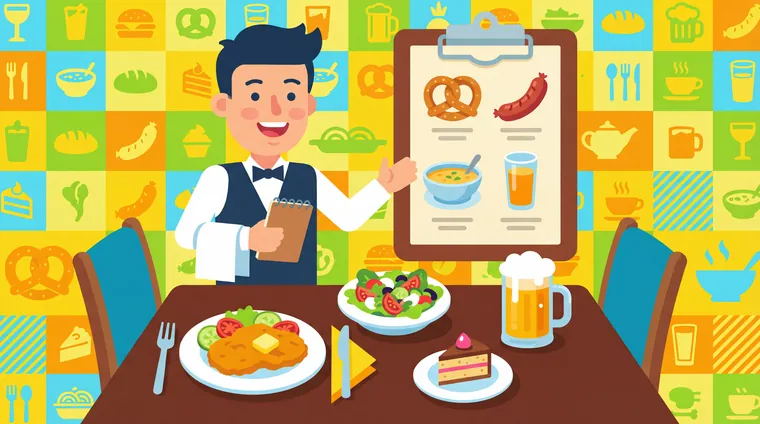 Тест по немецкому: Еда и ресторан (заказ, блюда, напитки)