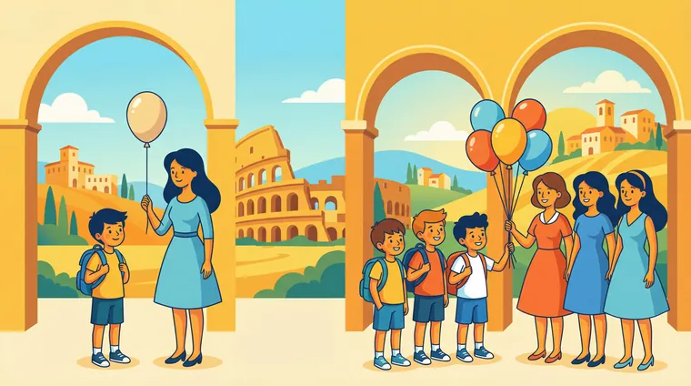 Тест по итальянскому: Множественное число (ragazzo→ragazzi; donna→donne)