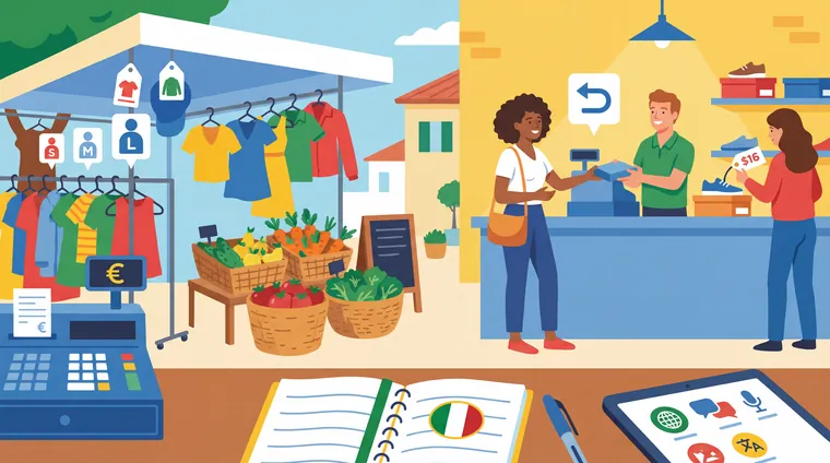 Тест по итальянскому: Магазины и покупки (размер, цена, возврат)