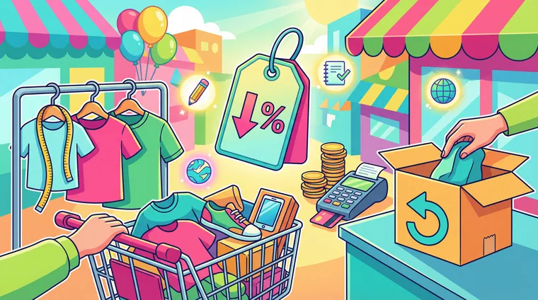 Тест по португальскому: Покупки и цены (размер, скидка, возврат)