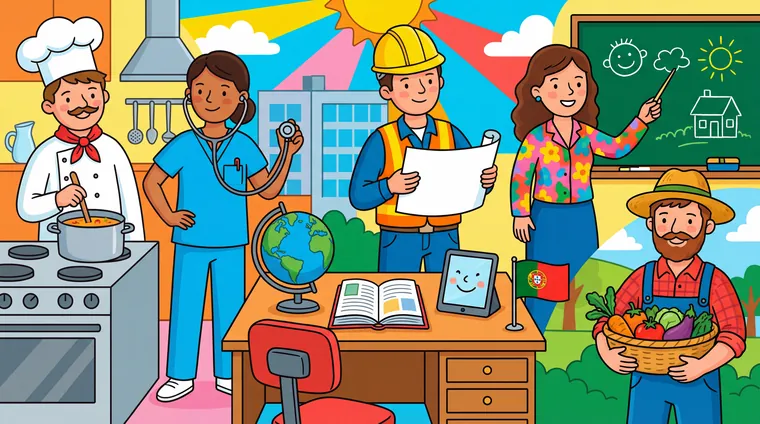 Тест по португальскому: Работа и профессии (базовая лексика)