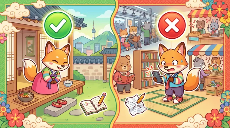 Тест по корейскому: Можно/нельзя (~아/어도 돼요 / ~면 안 돼요)