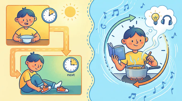 Тест по корейскому: И потом (~고) / одновременно (~면서)