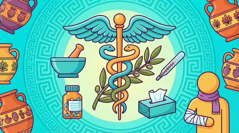 Тест по греческому: Здоровье и аптека (симптомы, лекарства)