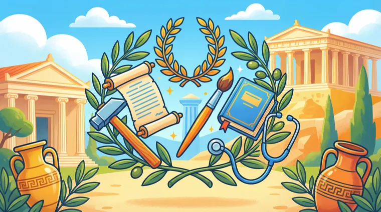 Тест по греческому: Работа и профессии (базовая лексика)