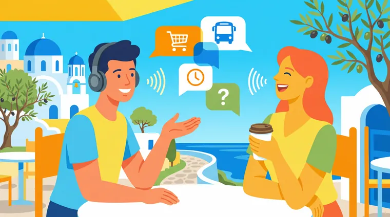 Тест по греческому: Аудирование A1–A2 — короткие диалоги в быту