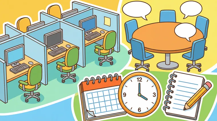 Тест по японскому: Работа и офис (会社, 会議, 予定)