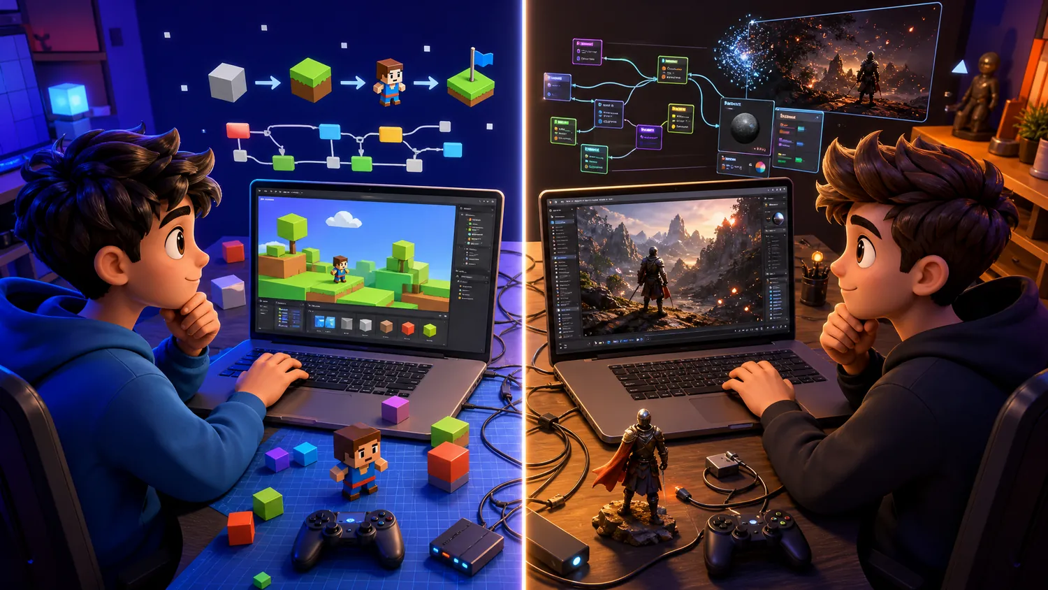 Как начать делать игры с нуля: Unity vs Unreal Engine - выбор