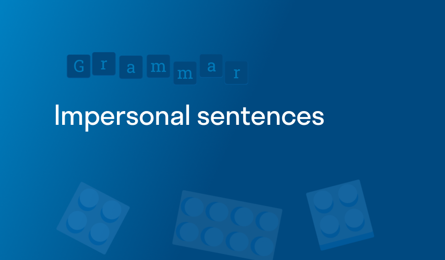 Impersonal sentences